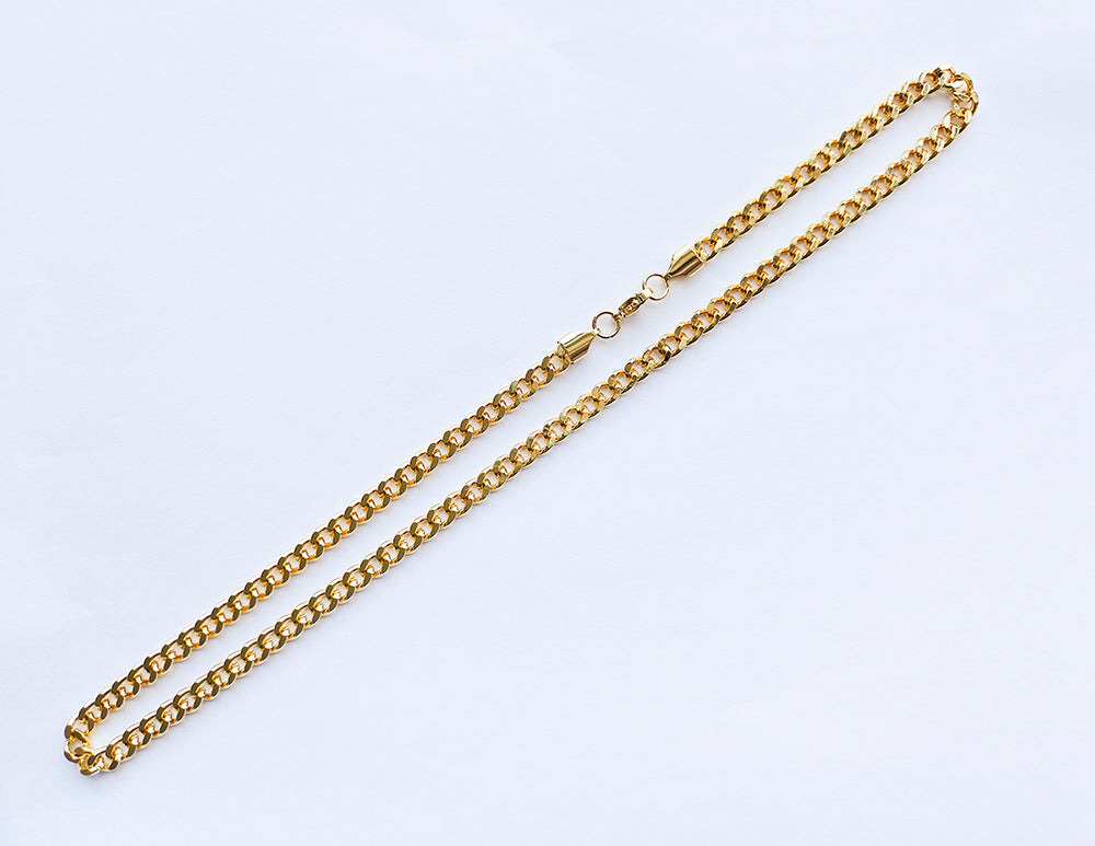 Charger l&#39;image dans la visionneuse de la galerie, Product picture of Veritume chain earring in gold named Christer. 